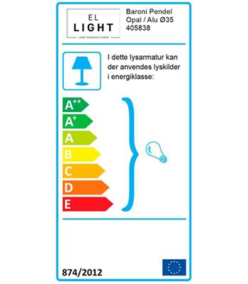 Halo Design Baroni Ø35 opal/alu pendel