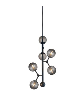 Halo Design Atom røgfarvet/sort pendel