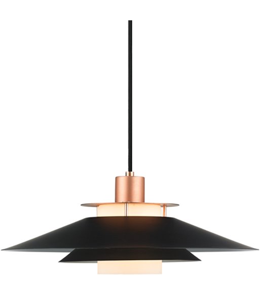 Halo Design Rivoli Ø40 sort/kobber pendel