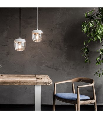UMAGE Acorn hvid/kobber pendel
