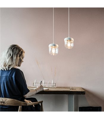 UMAGE Acorn hvid/kobber pendel