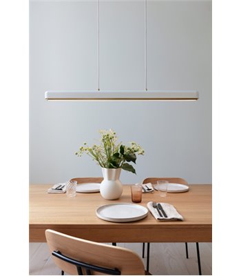 UMAGE Hazel Branch hvid/messing langbordspendel