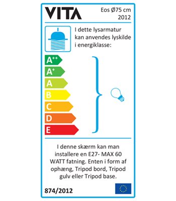 UMAGE Eos XL Ø75 hvid pendel