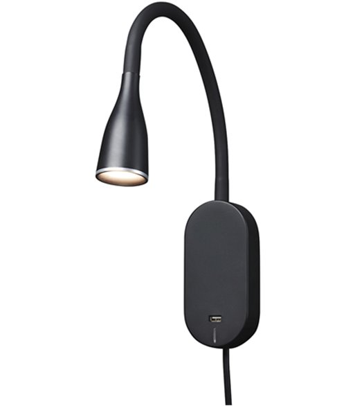 Nielsen Light Eye USB sort væglampe