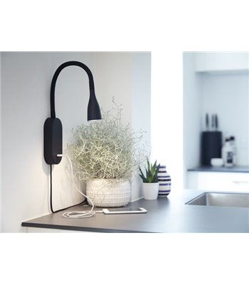 Nielsen Light Eye USB sort væglampe