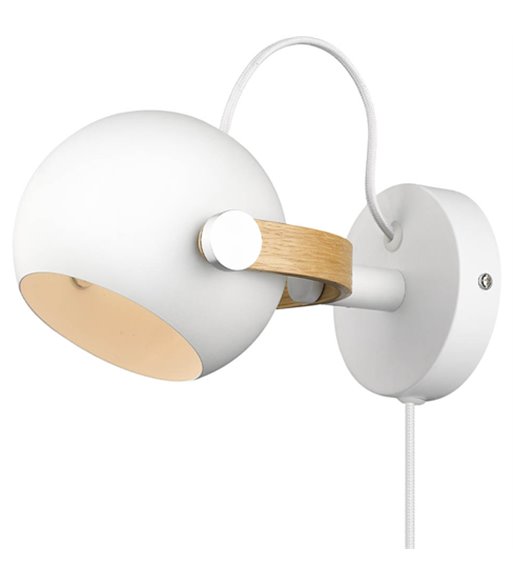 Halo Design DC hvid/eg væglampe