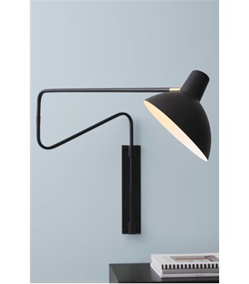 Halo Design Metropole Deluxe sort væglampe