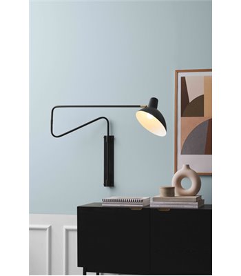 Halo Design Metropole Deluxe sort væglampe