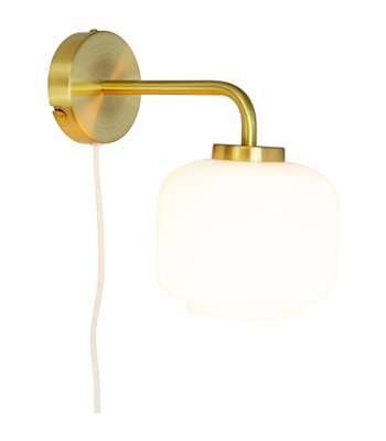 Dyberg Larsen Arp opal/messing væglampe
