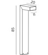 Norlys Asker Pullert 1311GR havelampe