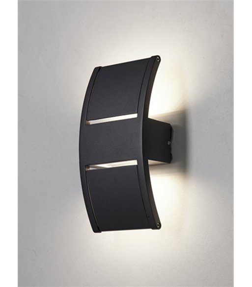 Nielsen Light Lærk sort  up/downlight udendørs væglampe