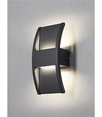 Nielsen Light Lærk antracit up/downlight udendørs væglampe