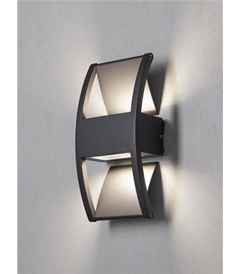 Nielsen Light Lærk antracit up/downlight udendørs væglampe