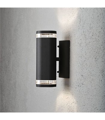 Konstsmide Modena sort up/downlight udendørs væglampe