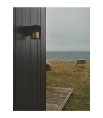 Nordlux Aludra seaside sort udendørs væglampe