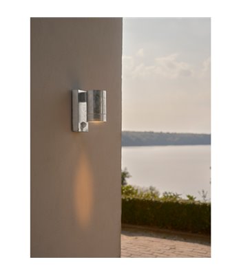 Nordlux Tin Maxi Sensor galvanised stål udendørs væglampe