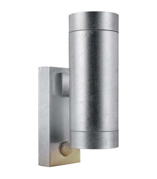 Nordlux Tin Maxi Double Sensor galv. stål udendørs væglampe
