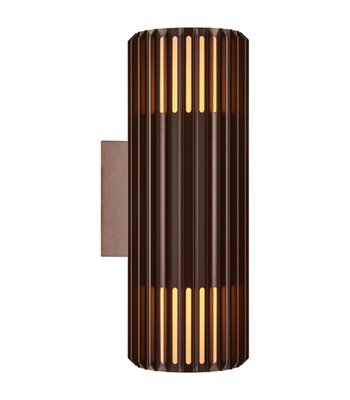 Nordlux Aludra seaside dobb. metallic brun udendørs væglampe