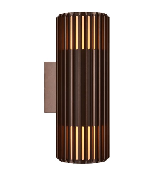 Nordlux Aludra seaside dobb. metallic brun udendørs væglampe