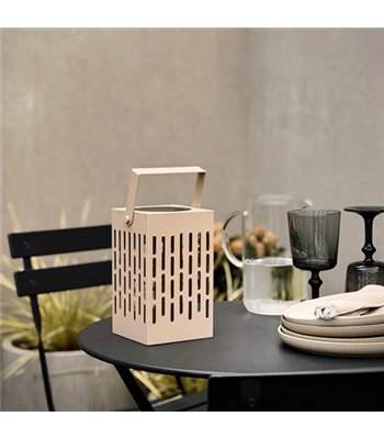 Dyberg Larsen Luma beige solcelle lanterne