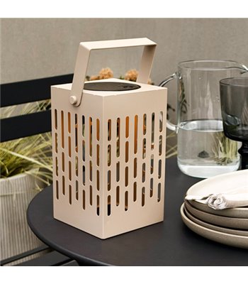 Dyberg Larsen Luma beige solcelle lanterne