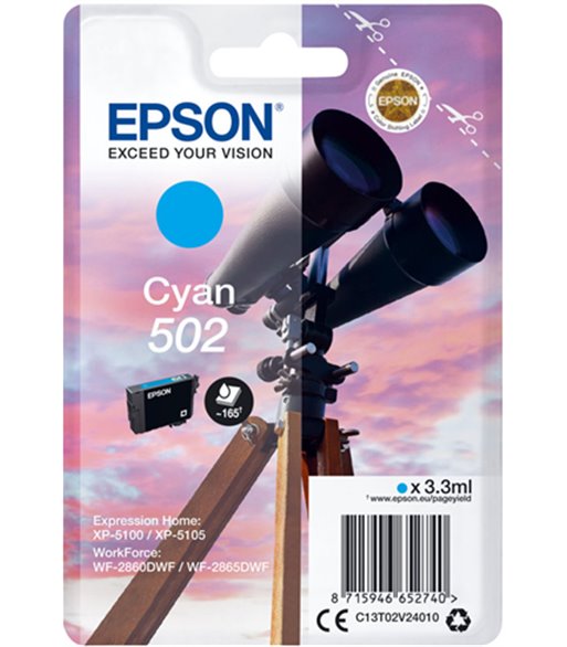EPSON Singlepack Cyan 502 Ink blækpatron