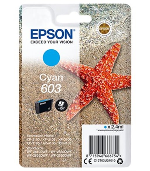 EPSON Singlepack Cyan 603 Ink blækpatron