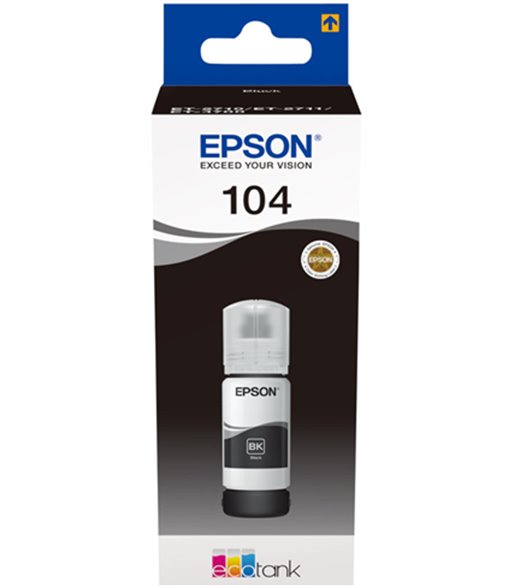 EPSON 104 EcoTank Black ink bottle (WE) blækflaske