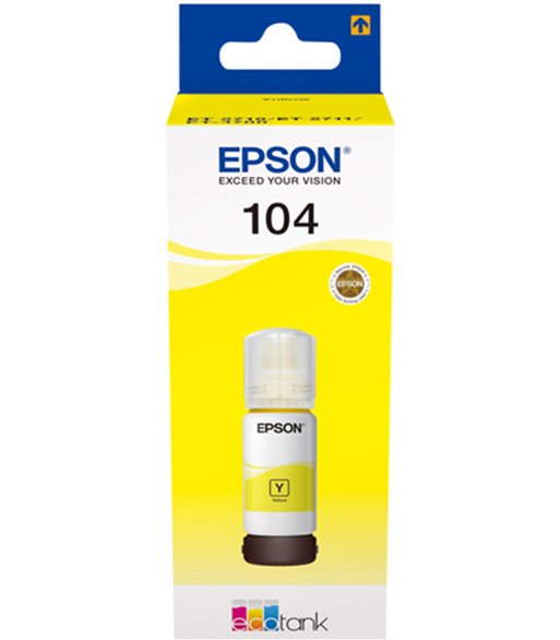 EPSON 104 EcoTank Yellow ink bottle (WE) blækflaske