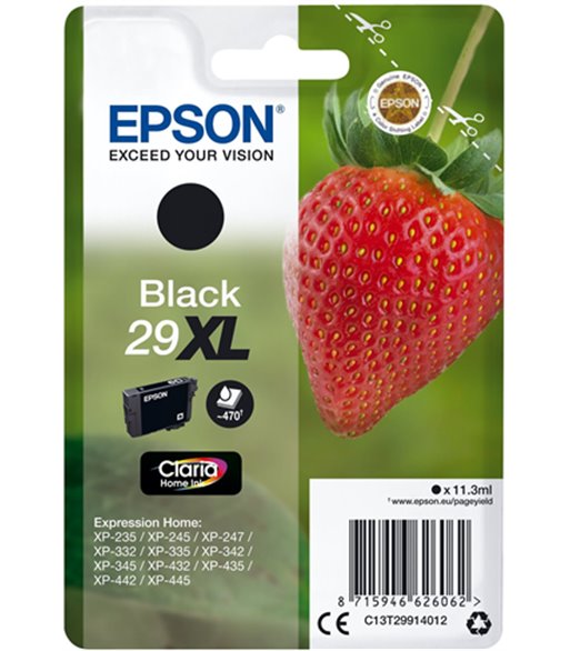 Epson Black Inkjet Cartridge No.29XL blækpatron
