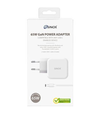 Sinox SXP3065 MacBook USB-C 65W GaN oplader
