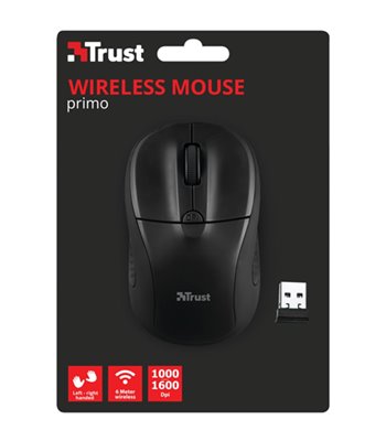 Trust Primo wireless mouse 302321 trådløs mus sort