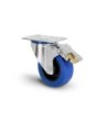 Adam Hall Swivel castor 100 mm, with blue wheel and A/B-brake