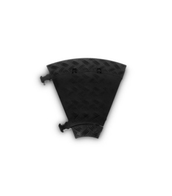 Defender Cable protector 3 channels - black - 45° curve left - medium load - height 5cm