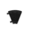 Defender Cable protector 3 channels - black - 45° curve left - medium load - height 5cm