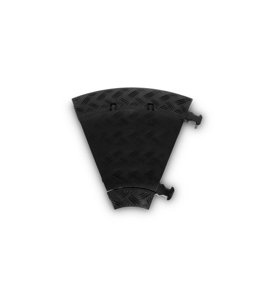 Defender Cable protector 3 channels - black - 45° curve right - medium load - height 5cm