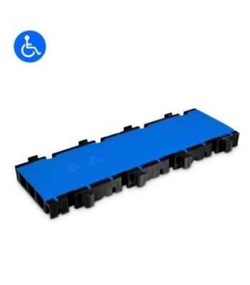 Defender modular system 3 channels - blue - middle section - wheelchair-accessible transition - height 7.5 cm