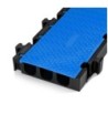 Defender modular system 3 channels - blue - middle section - wheelchair-accessible transition - height 7.5 cm