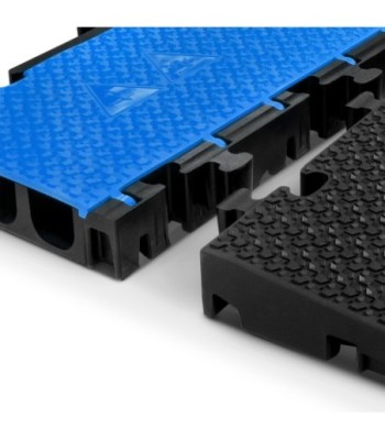 Defender modular system 3 channels - blue - middle section - wheelchair-accessible transition - height 7.5 cm