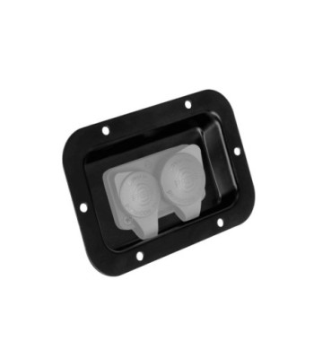 Adam Hall Steel recessed dish for powerCON® TRUE1 Combi Socket, black