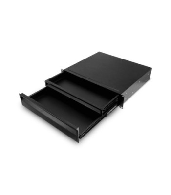 Adam Hall 19" rack drawer 2 U with integrated 1 U internal drawer - steel - ERGO SERIES