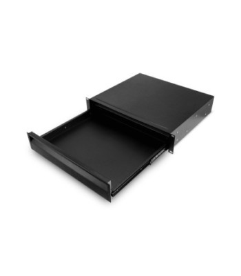 Adam Hall 19" rack drawer 2 U with integrated 1 U internal drawer - steel - ERGO SERIES