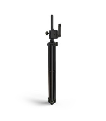 Gravity Wind-up speaker stand with automatic lock pin mechanism