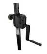 Gravity Wind-up speaker stand with automatic lock pin mechanism