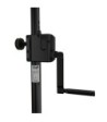 Gravity Wind-up speaker stand with automatic lock pin mechanism