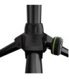 Gravity Wind-up speaker stand with automatic lock pin mechanism