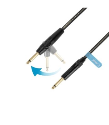 Adam Hall Instrument cable - Palmer® Adam Hall FLIPJACK® straight and angled jack - 3 m