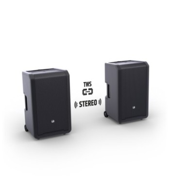 LD Systems 12" Portable battery-powered Bluetooth® PA System with mixer and 1 × headset microphone (incl. bodypack)