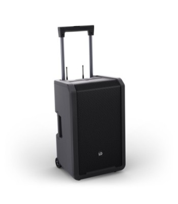 LD Systems 12" Portable battery-powered Bluetooth® PA System with mixer, 1 × wireless handheld and 1 × headset microphone (incl
