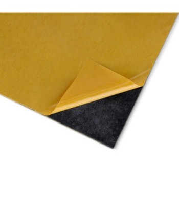 Adam Hall Self-adhesive needle felt, black, 1000 mm × 3.5 mm, made of polyester - 1 Meter.